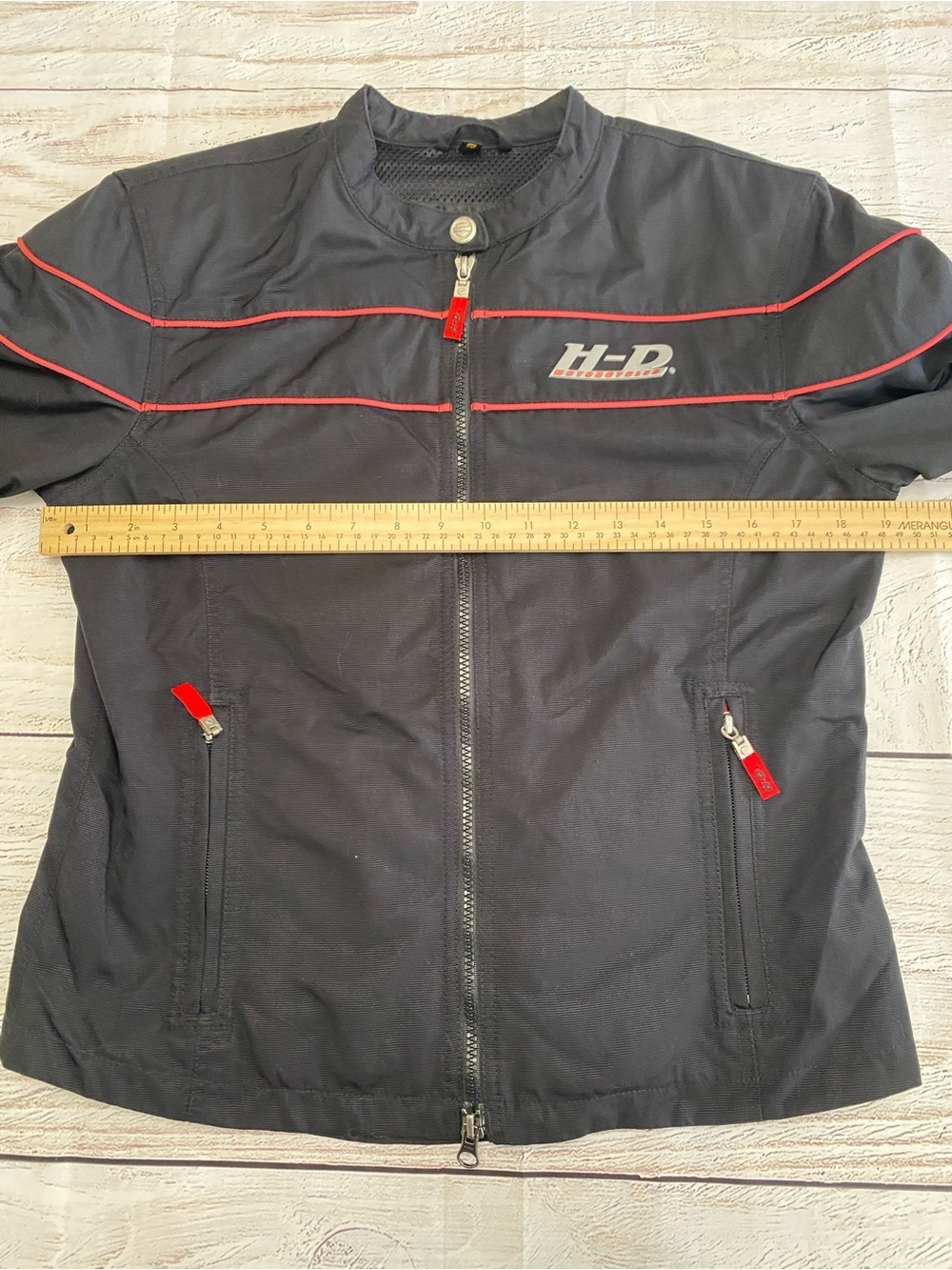 Harley-Davidson Black Bomber Jacket with Red Trim Small - Picture 9 of 13